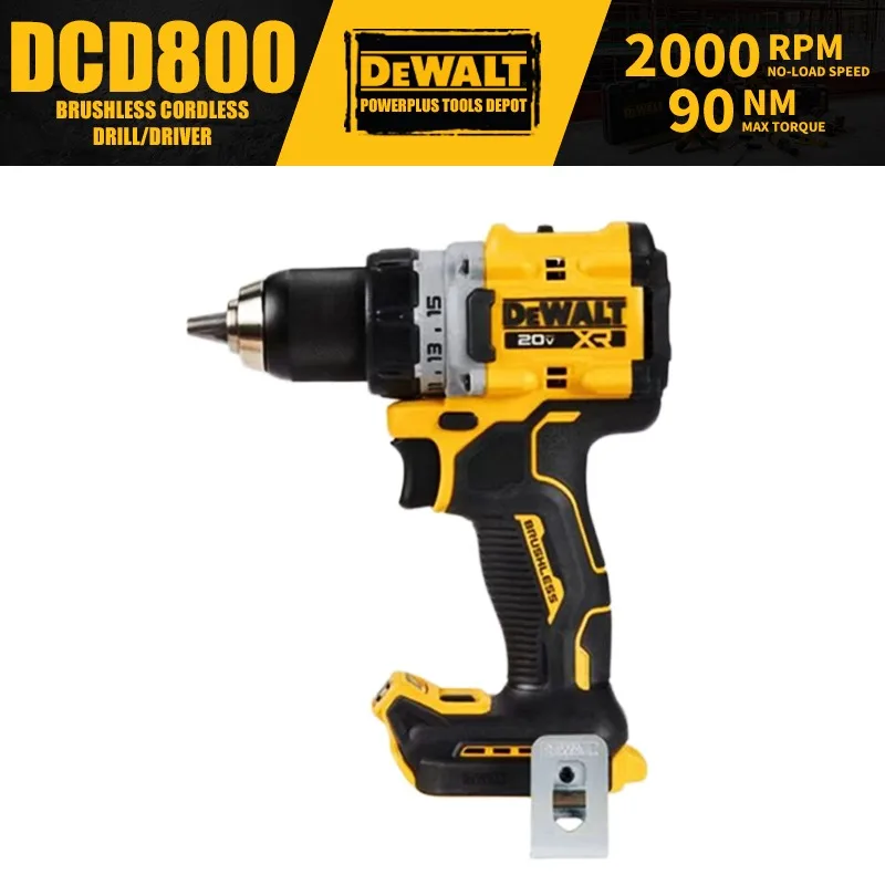 DEWALT DCD800 1/2in Brushless Cordless Drill Driver 20V Electric Screwdriver Power Tools 2000RPM 90NM