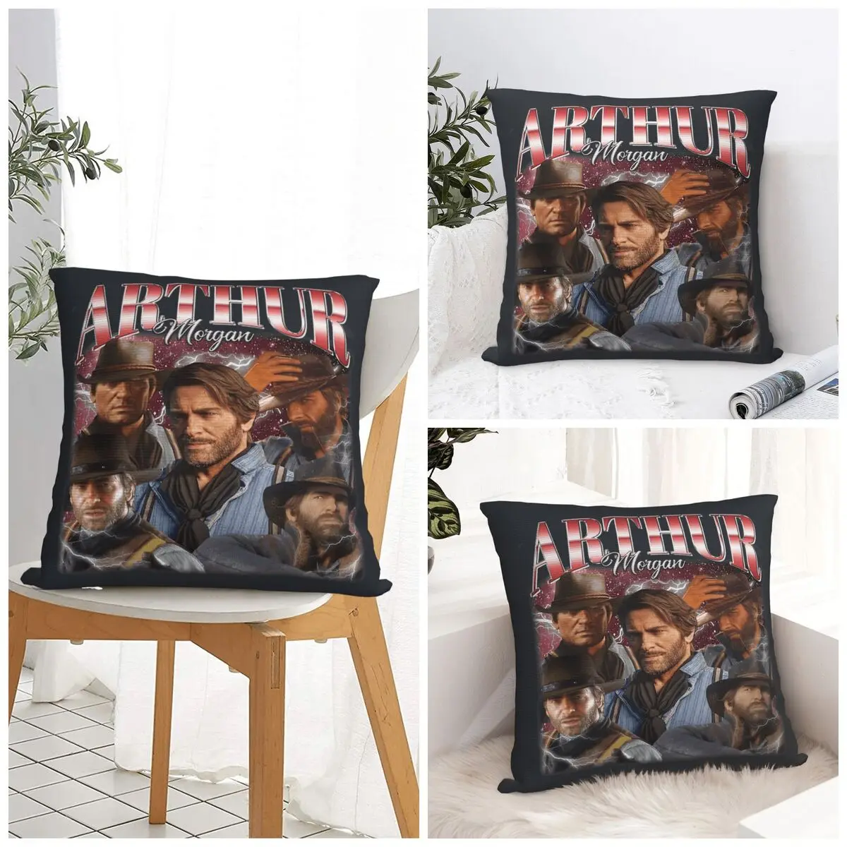 Pillow Cover Arthur Morgan Printed Cushion Cover Vintage Pillow Case For Living Room Chair Pillowcases