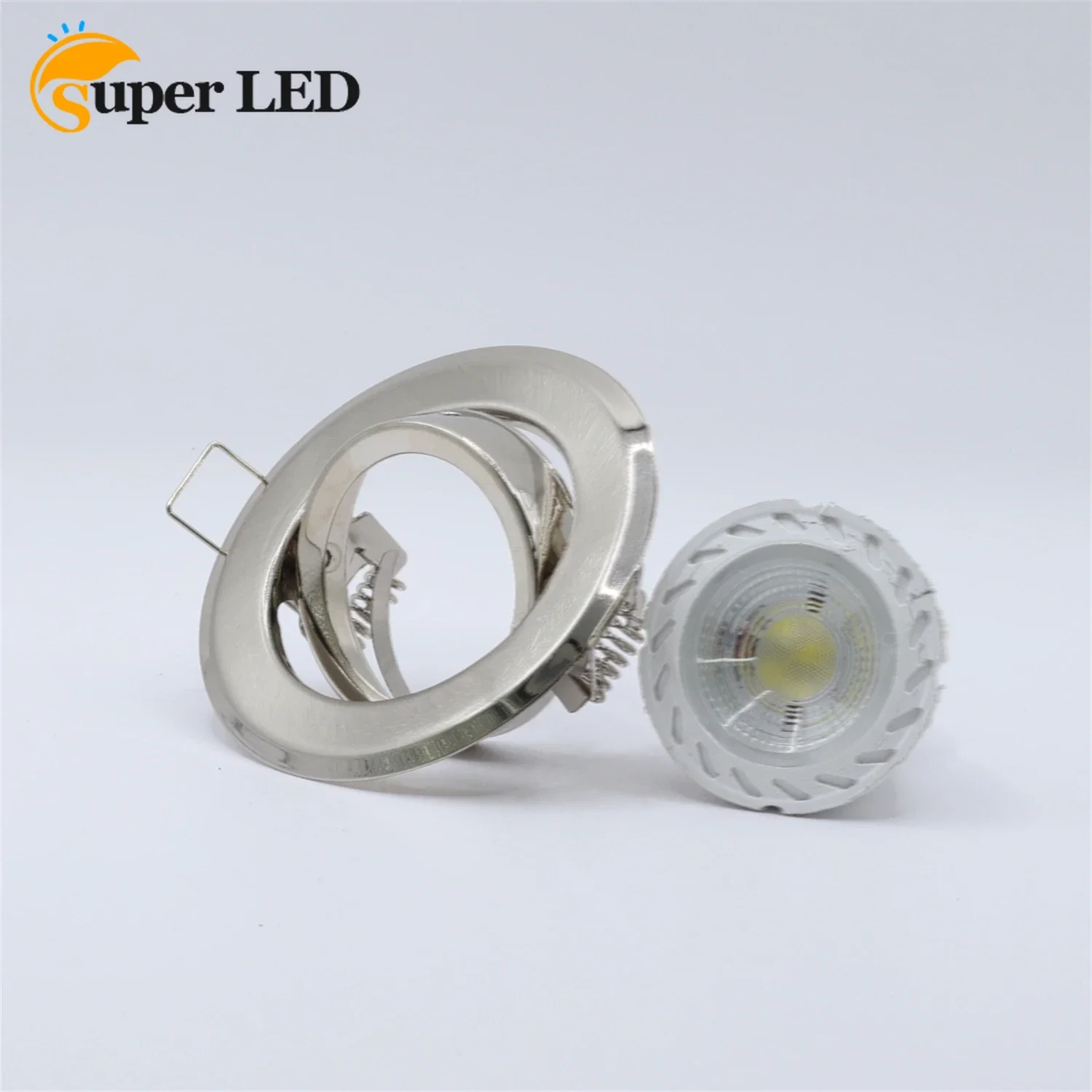 

Angle Rotatable LED Recessed Downlight Round 6W GU10 Bulb LED Ceiling Lamp Dimmabl Spot Lights for Background Spotlight