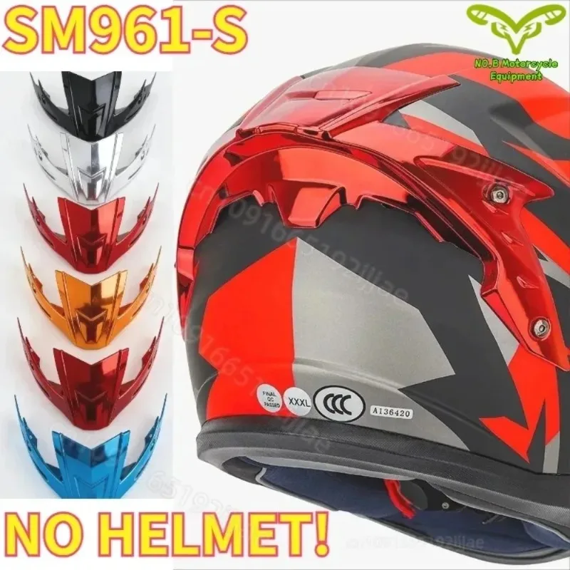 

Motorcycle Helmet Tail Wing SM961 Spoiler Fit SM961-S Model Personalized Styling Riding Decoration Accessories alerón de casco