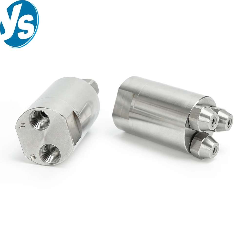 

Three Nozzle High Firepower Diesel Methanol Waste Oil Burner Stainless Steel Atomizing Conical Nozzle Gas-liquid Mixture