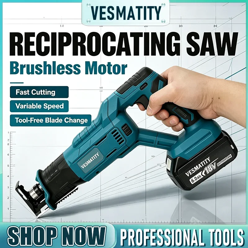 2026 NEW High power reciprocating saw handheld multifunctional electric saw for household cutting work for 18V 20V battery