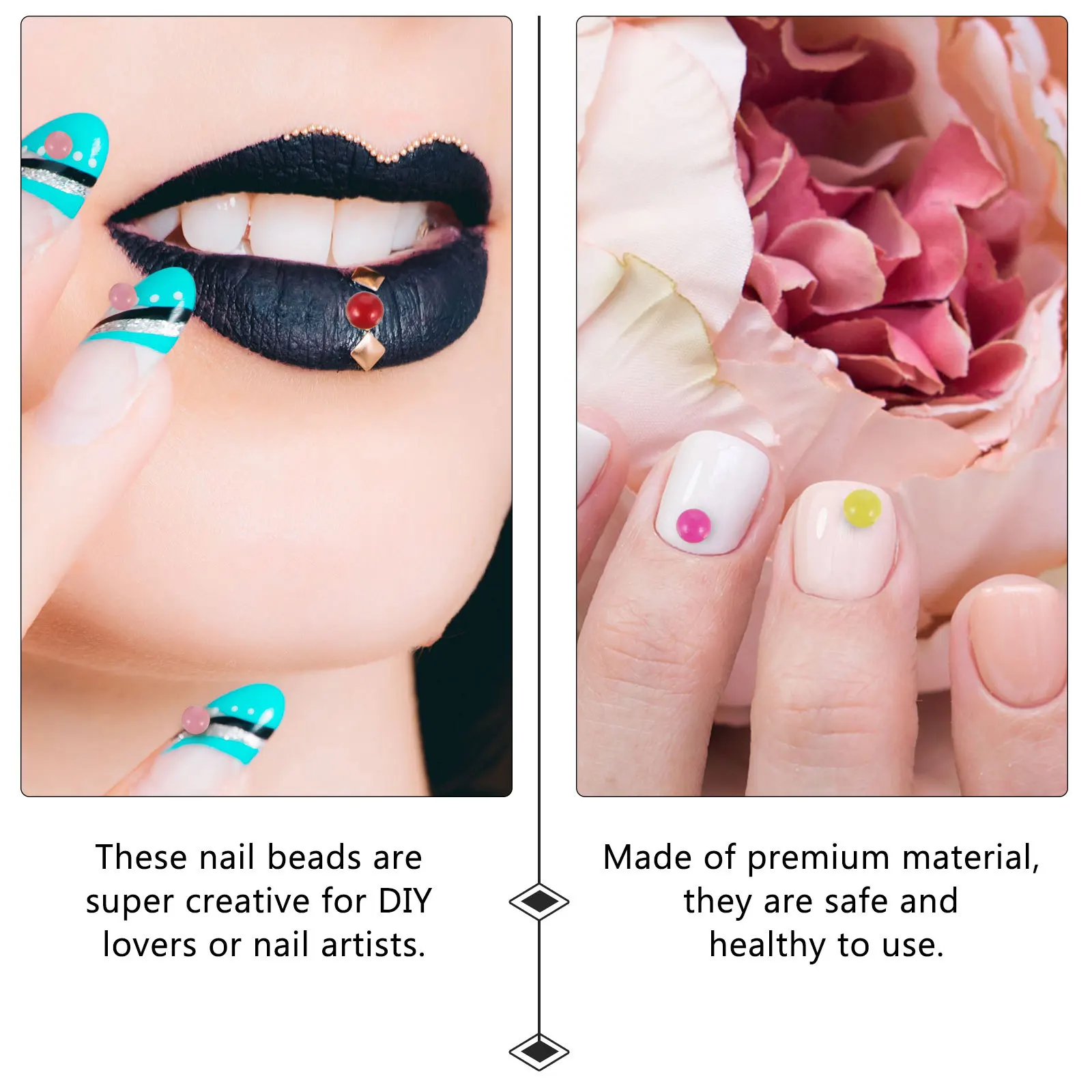 

2 Box Distinctive Nail Beads for DIY Crafting Body Glitter Manicure Paillettes Women Girls Nail Art Gift Set