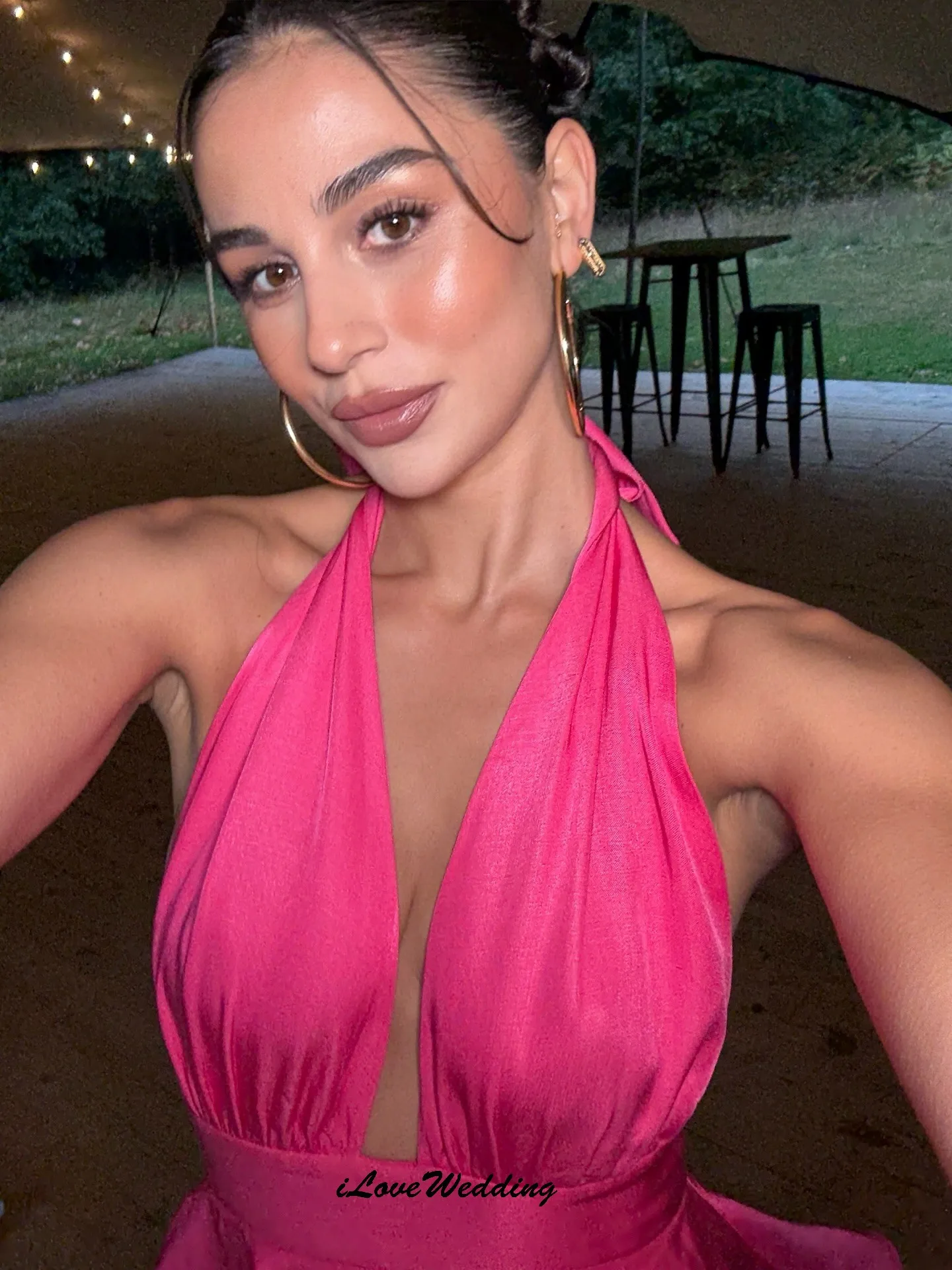 Hot Pink Sleeveless Prom Dresses 2025 A-Line Evening Dresses Ruffles Formal Gowns Wedding Party Dressfor Women Guest Customized