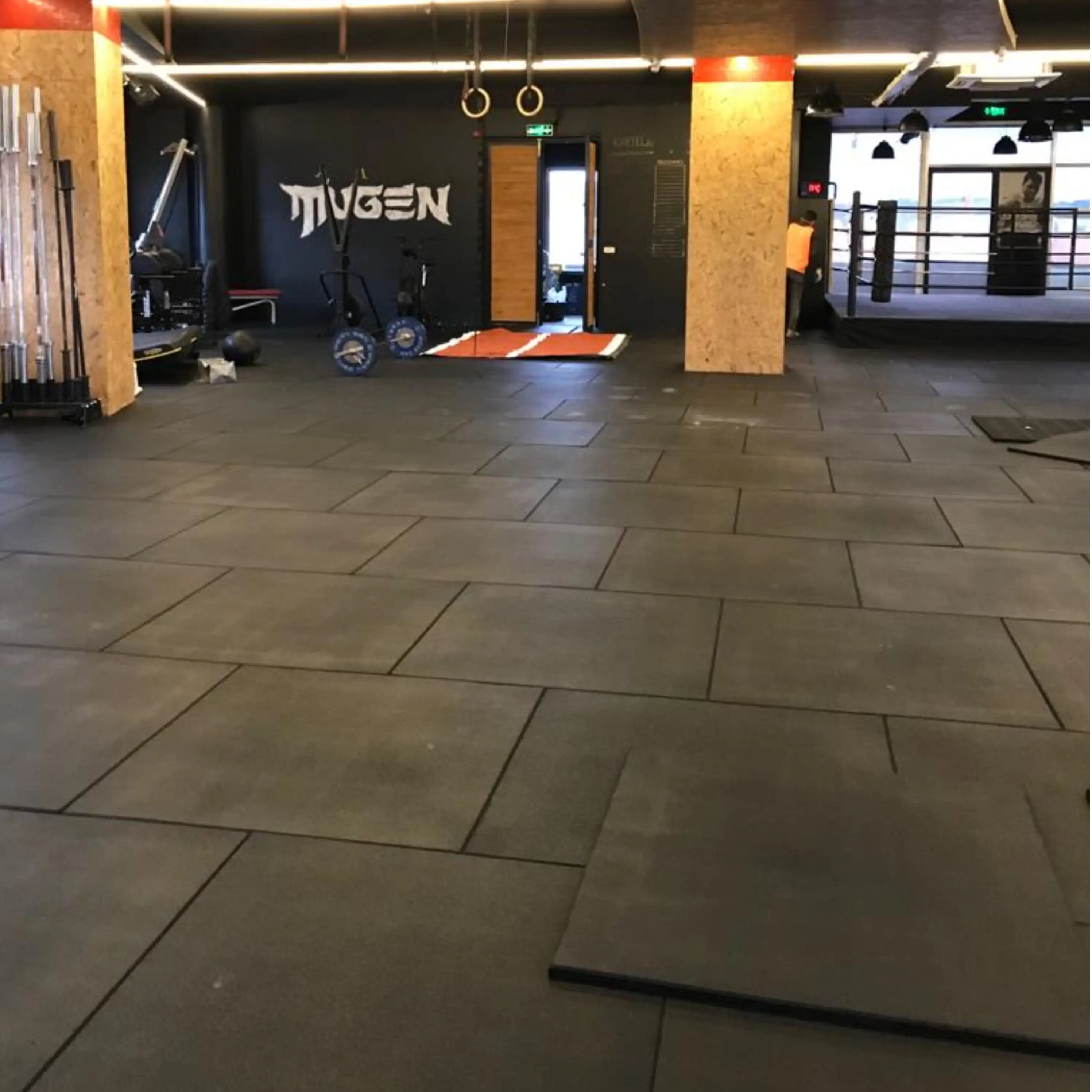 Sinysenda 1.5cm inferior Sbr Gym piso de borracha para ginásios tapete de borracha telhas