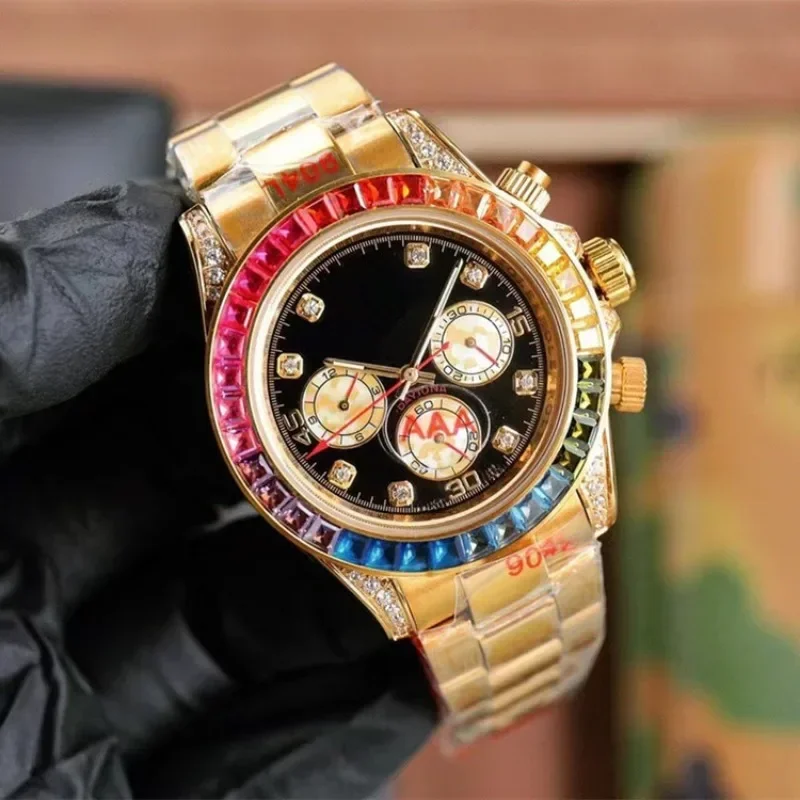 2024 most popular Rainbow Dido Starry Diamond Function Second Automatic Mechanical Series Daytona Fully Automatic  Men\'s Watch