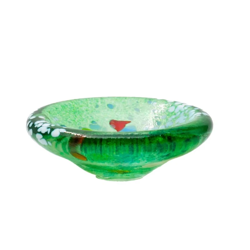 

Nordic handmade glass colored small plate jewelry plate
