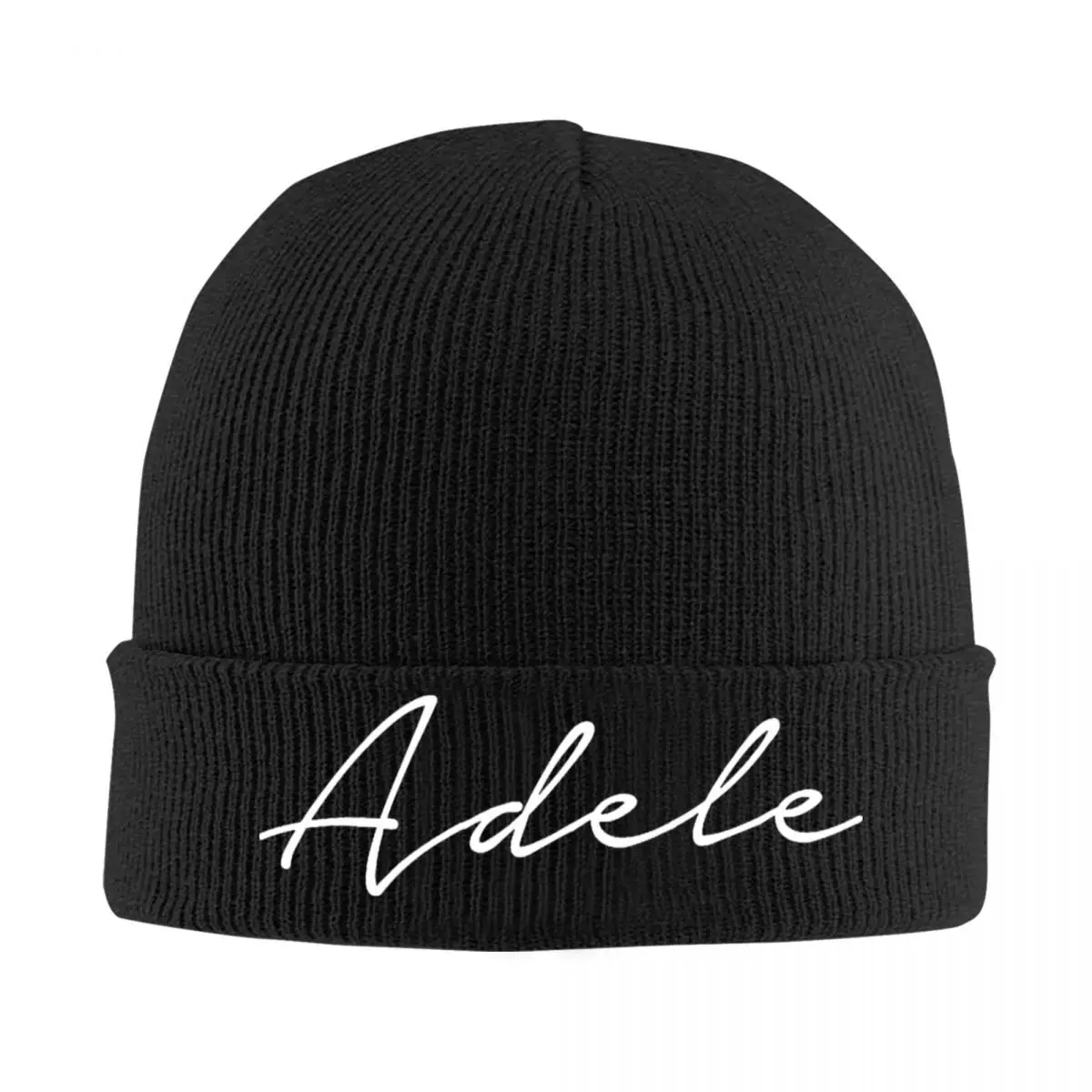 Adele Name Fanarts Knitted Caps for Women Men Beanie Winter Hats Hip Hop Melon Cap