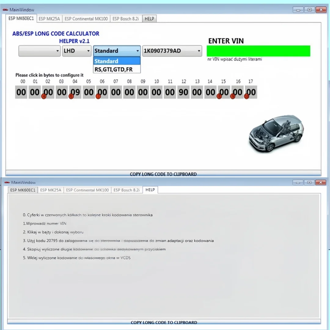 2025 جديد لبرنامج VW ABS ESP Helper MK60EC1 حاسبة الرمز الطويل القدرات التشخيصية المتقدمة #3