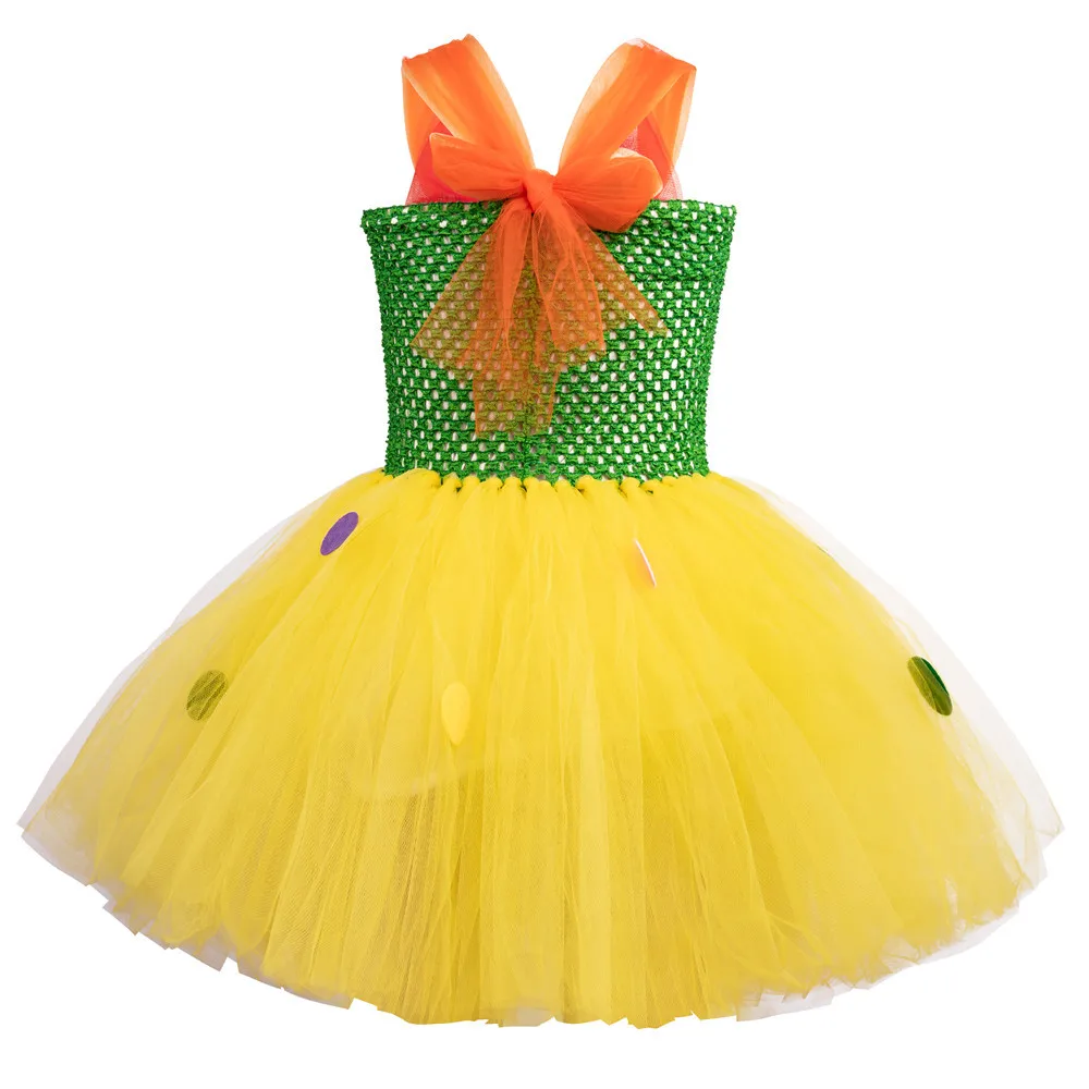 

Kids Colorful Sparkle Glitter Fluffy Princess Tutu Dress With Bow Hair Tie For Party Festive Carnival Celebration Fashion Outfit