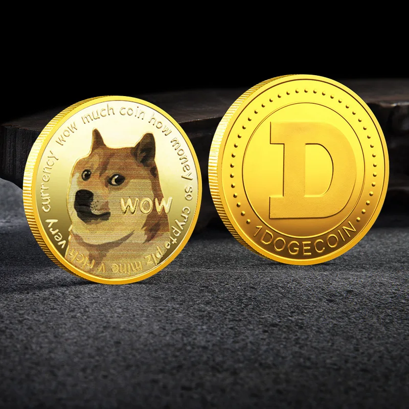 Bitcoin BTC ETH ADA XLM SHIB DOGE XRP SOL DOT LINK LTC UNI Coin Physical Metal Crypto Currency Coin Collection with Plastic Case