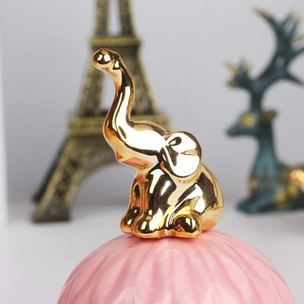 

Delicate Ceramic Candy Container Pink Storage Box Creative Jewelry Box Party Table Decor Candy Jar Snacks Bottle Gift Holder