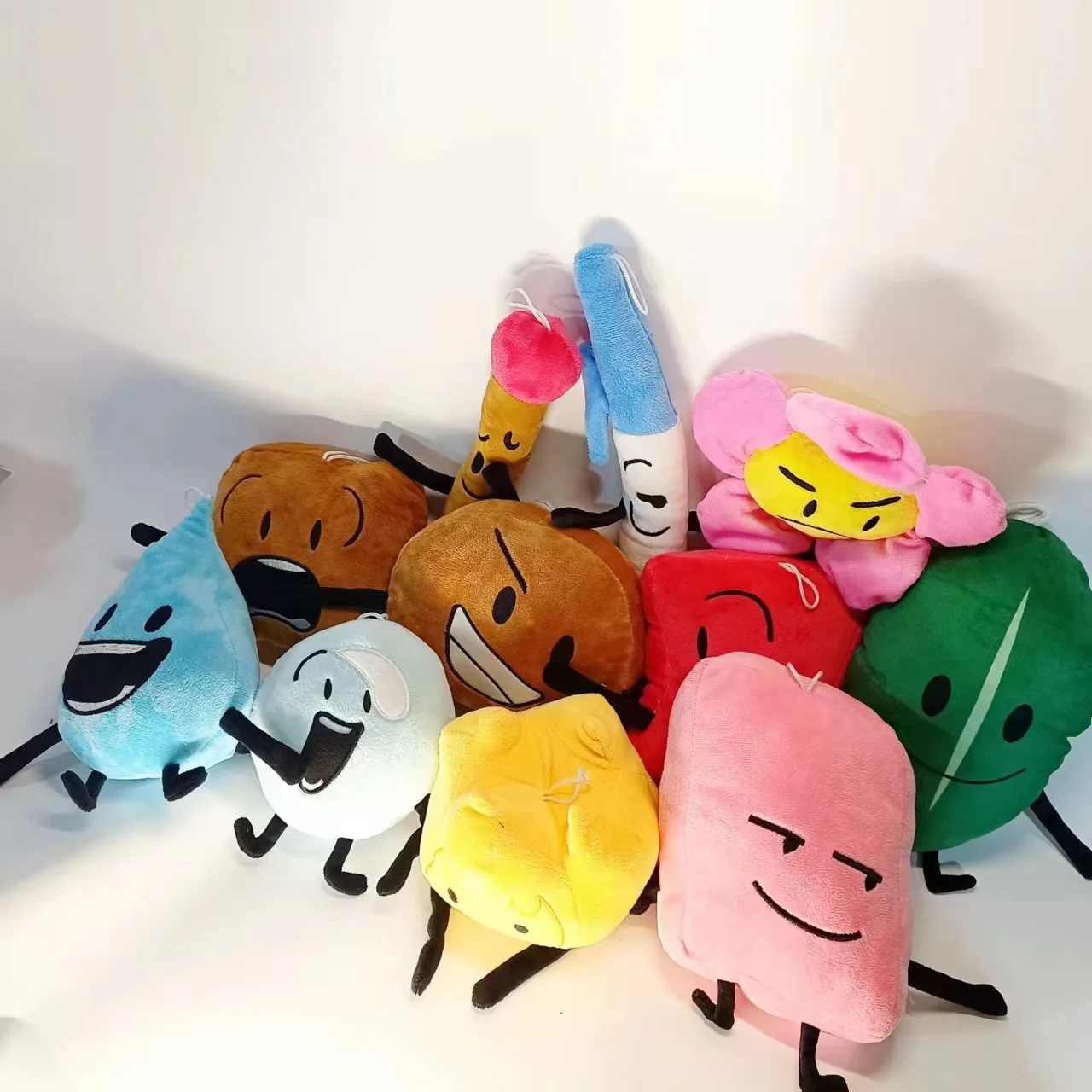 New Battle For Dream Island Plush Bfdi Plushie Toy Soft Stuffed Animal Cartoon Plant Soft Doll Leafy Firey Coiny Kids Gifts