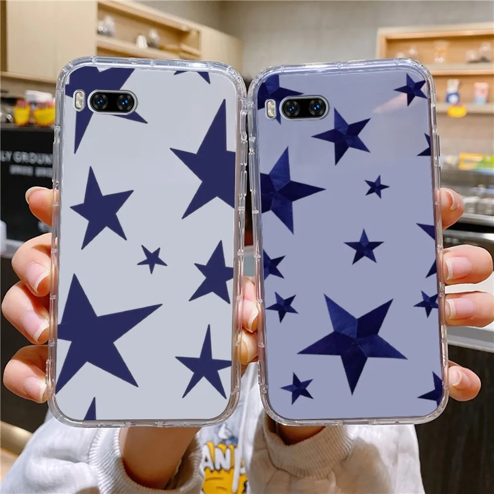 Blue Star Phone Case For Huawei Mate P10 P20 P30 P40 P50 Smart Z Honor 50 60 70 Pro Lite Transparent Case