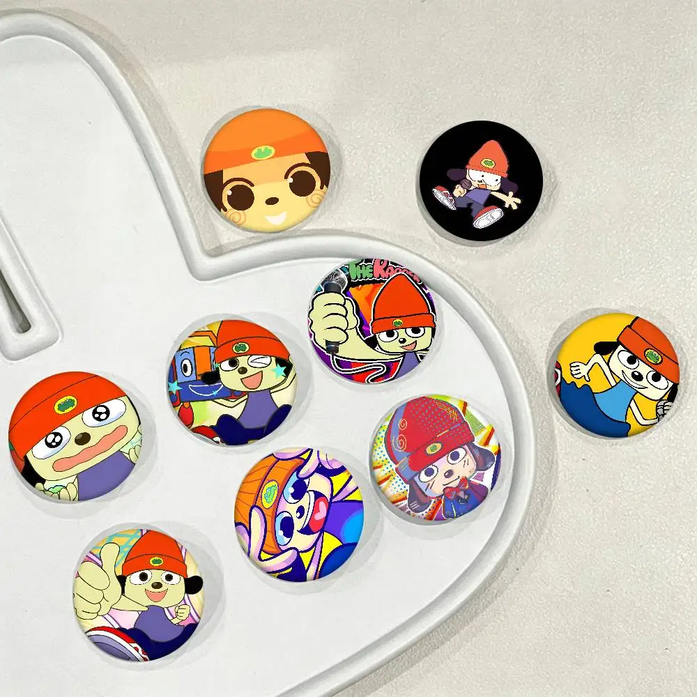 Game PARAPPA THE RAPPER Anime Round Badge Creative Brooch Clothing Backpack Accessories Lapel Pin