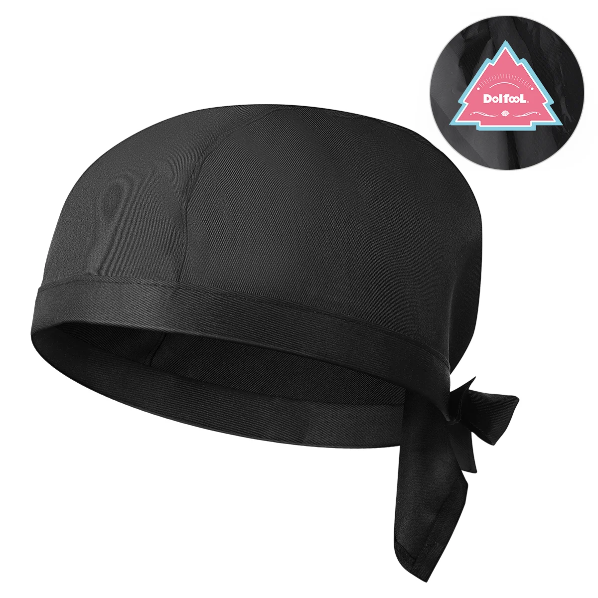 Cappello da cuoco nero Berretto da catering con nastro regolabile in tela morbida per uomo Donna Cappello uniforme da lavoro per ristorante da cucina per barbecue