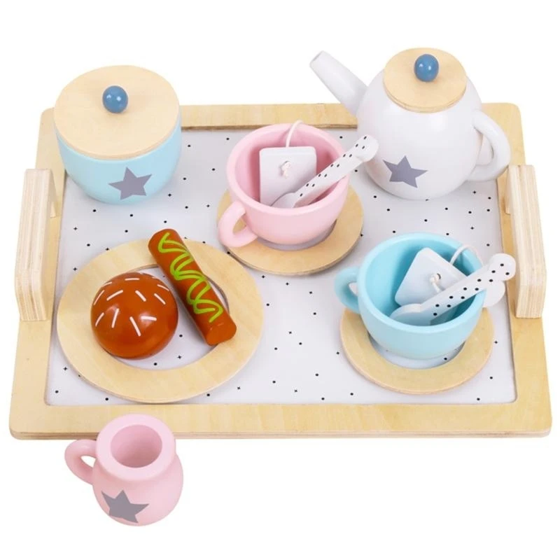 Tea Party Set Pretend Kitchen Toy Gift for Kid Age 3-Years Old and Above 15UB