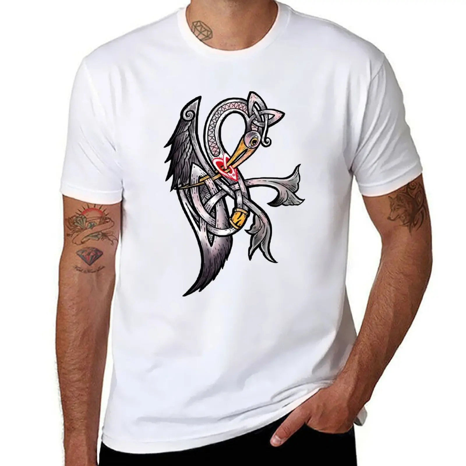 

Celtic pelican T-Shirt cotton t shirts man 100% t shirts for man cotton t shirts for man cotton funny T-shirt