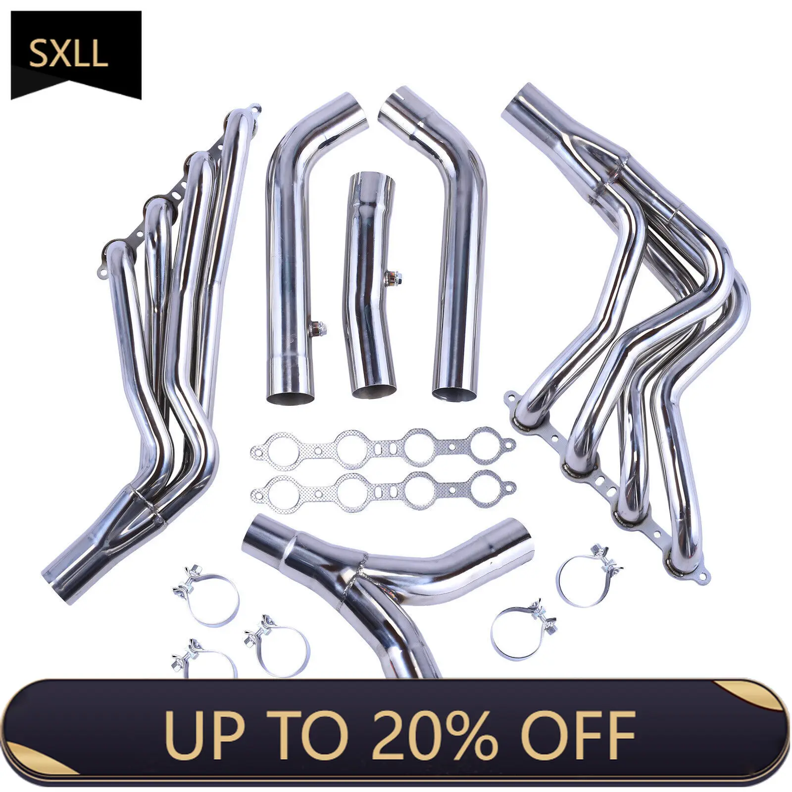 

SXLL 1998-2002 Exhaust Manifold Header Washer Kit for LS1 V8 Camaro Firebird Race Version F - Body 1-7/8 Exhaust Header T-304