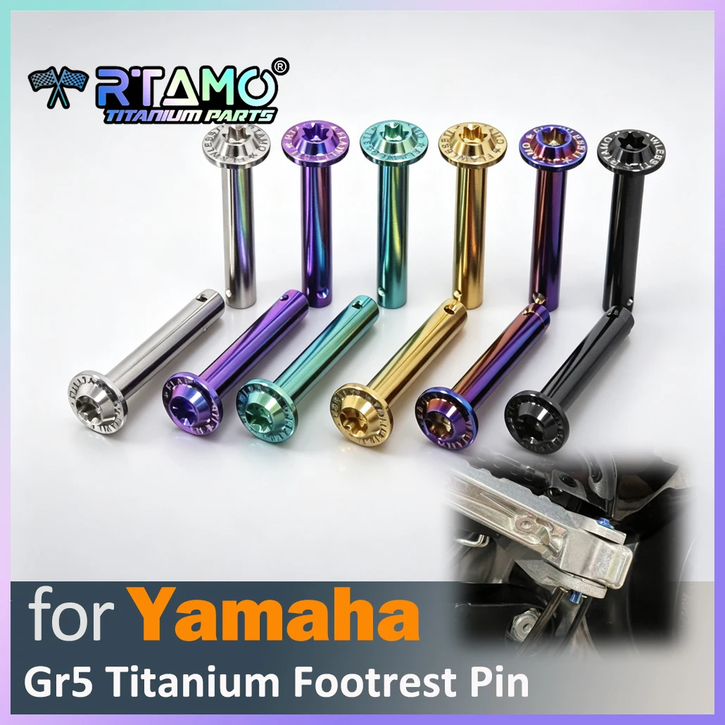 RTAMO Gr5 Titanium Footrest Pin M6 M8 Pedal Pin Fit for Yamaha Tmax560/ Xmax300/ Nmax155/ Aerox155