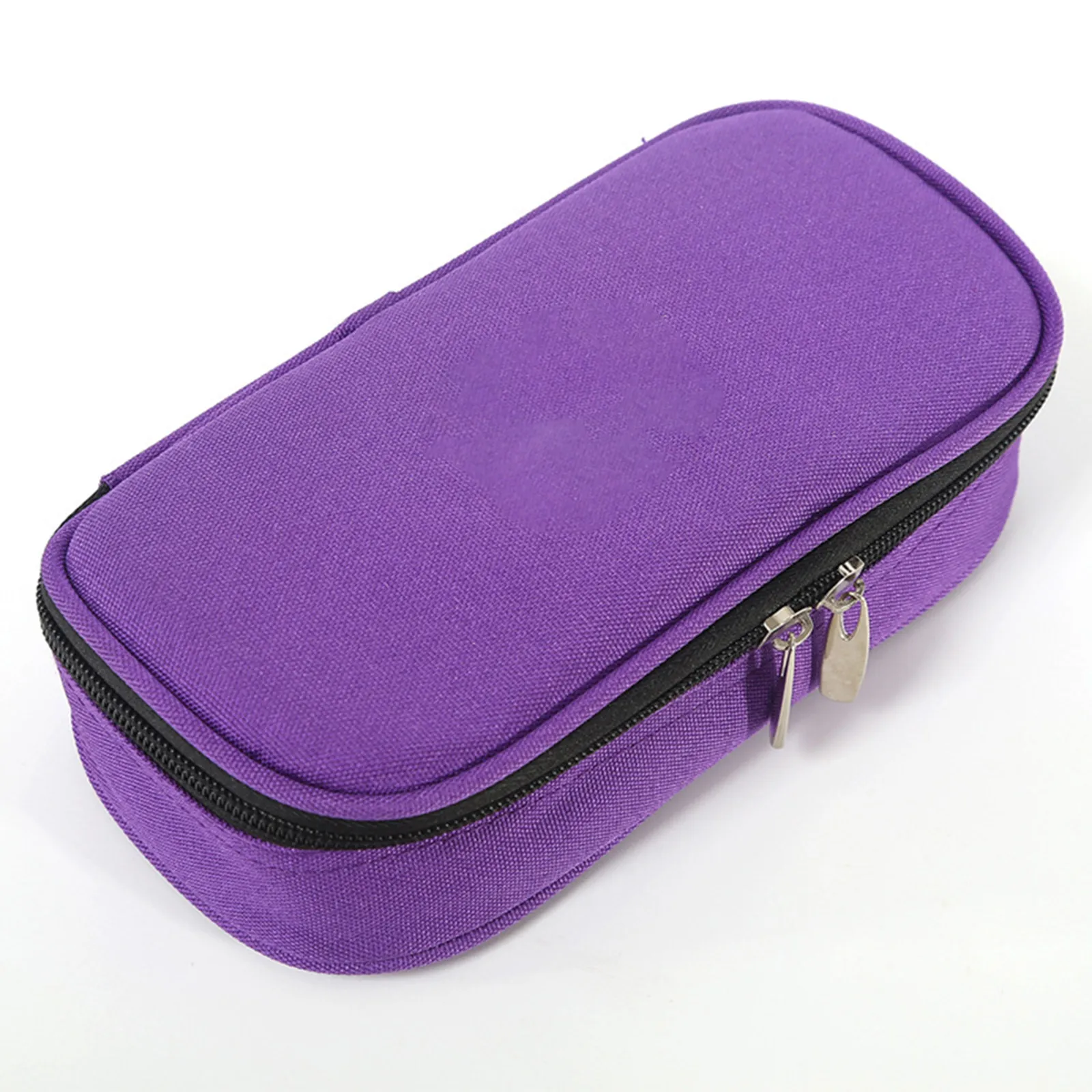 

Portable Insulin Cooler Bag for Diabetic Supplies Storage Travel Camping Organizer Waterproof Oxford Fabric Purple