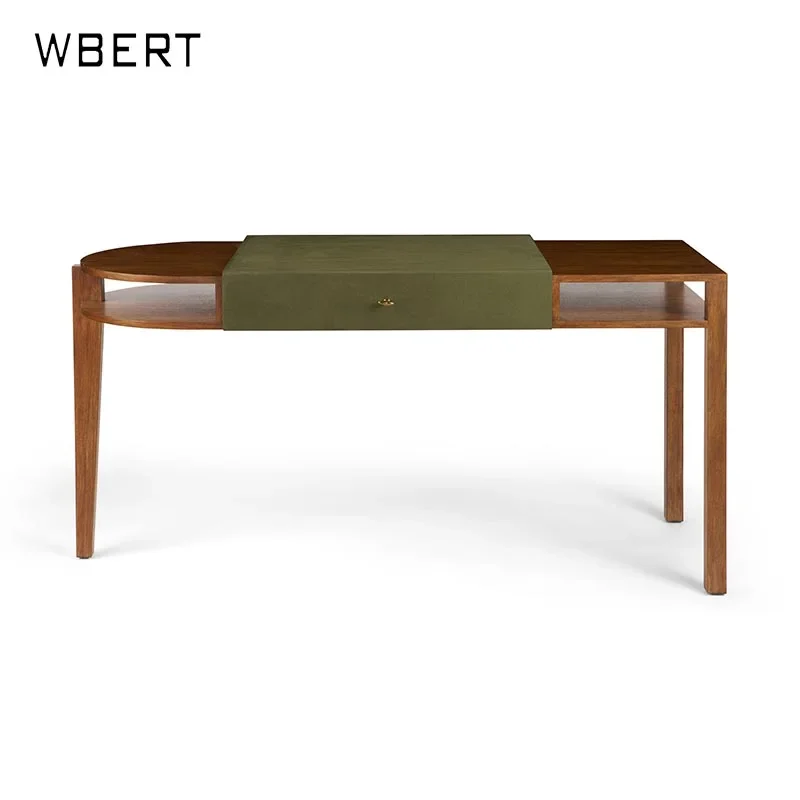 WBERT Simple modern Nordic solid wood small apartment mini dresser Simple Nordic multi-functional desk makeup table custom