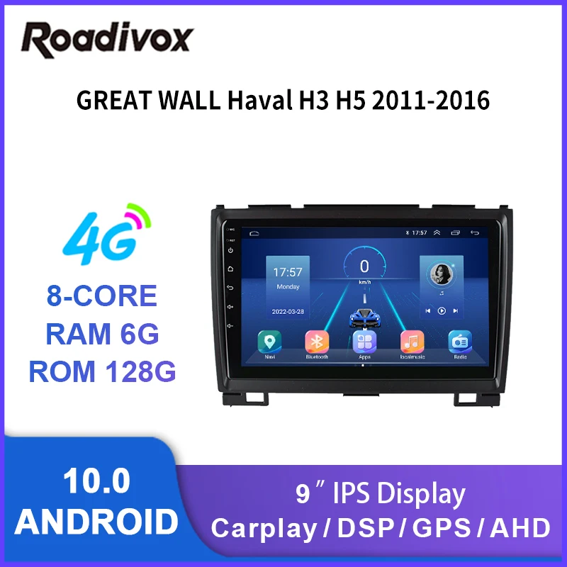 

9" android 11.0 car radio for GREAT WALL Haval H3 H5 2011-2016 video gps navigation player multimedia autoradio stereo head unit