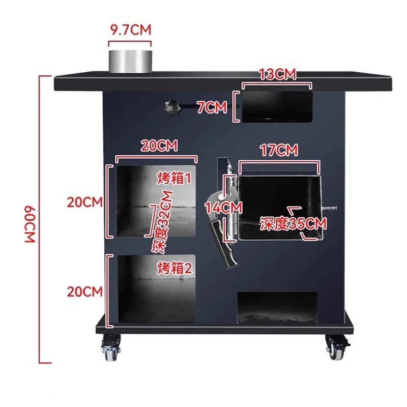 Upscale Nordic Patio Heaters Rural Heating Cooking Stainless Steel Barbecue Grill Ovens Home Kitchen Garden Varmefyring FYPH