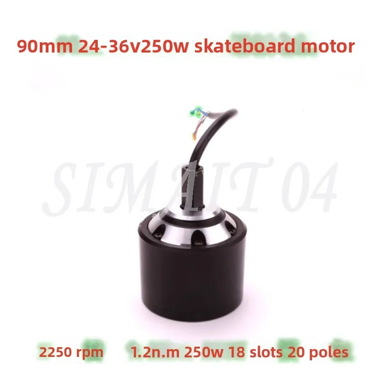 motor-de-monopatin-electrico-de-90mm-motor-de-cubo-de-35-pulgadas-motor-sin-escobillas-de-lijadora-de-correa-de-doble-accionamiento-24v36v250w
