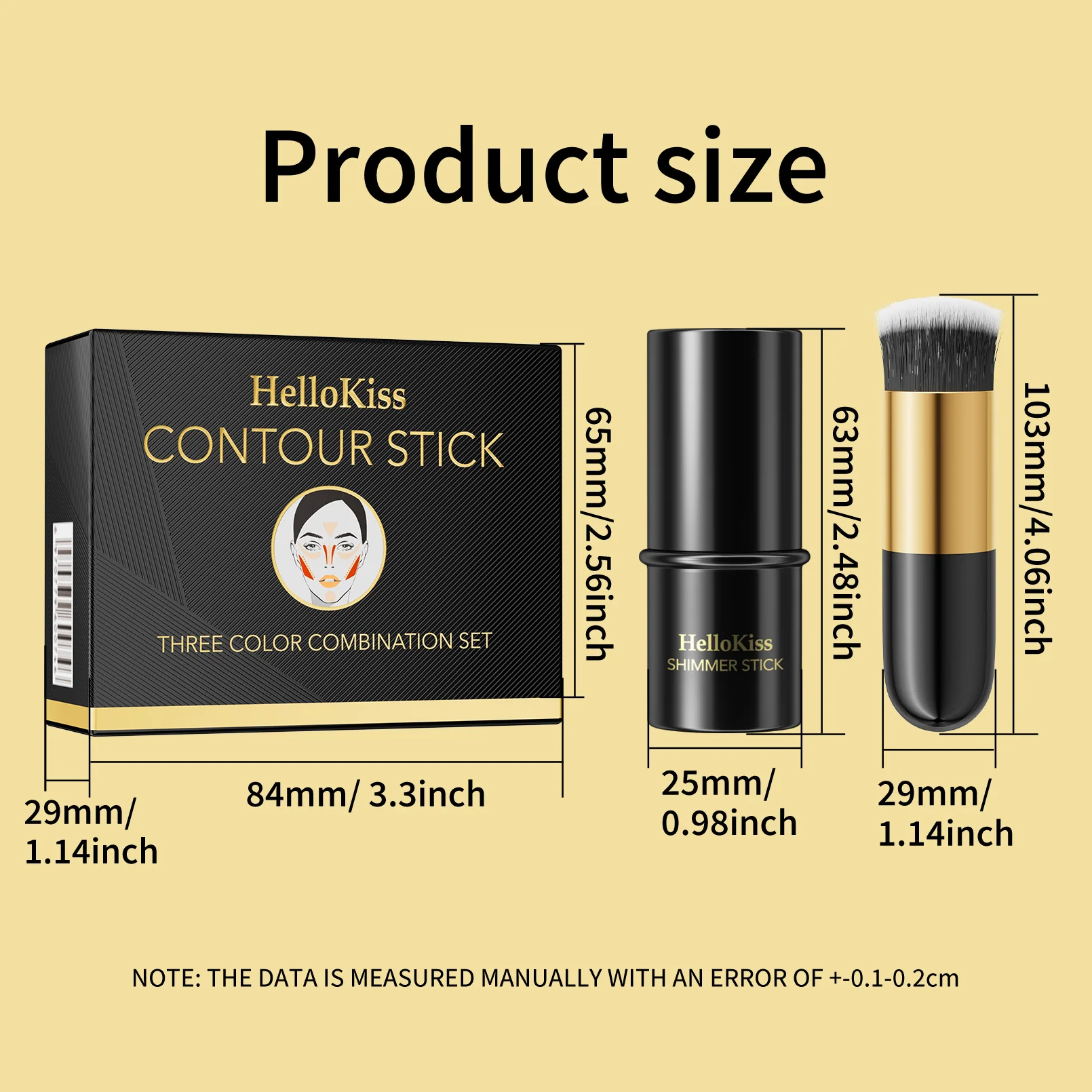 4-delige concealerstickset met borstel Creëer een lichtgewicht afwerking Make-up Markeerstift & Bronzer & Blush Sticks Fleuren het gezicht