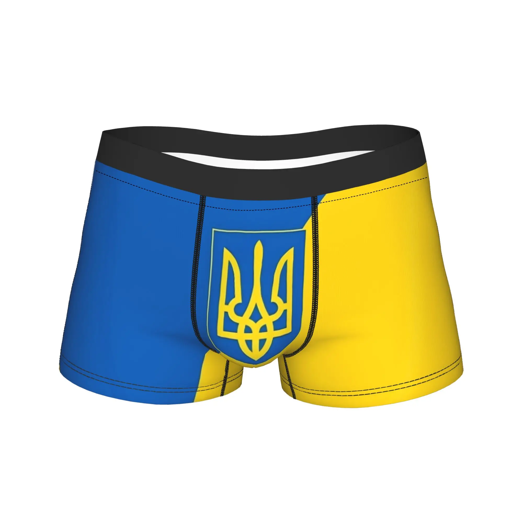 Ukraine-Präsidentenflagge Unterwäsche Herren-Shorts Slips Komfortable Boxershorts Hochwertige Maßanfertigung Übergroße Unterhosen
