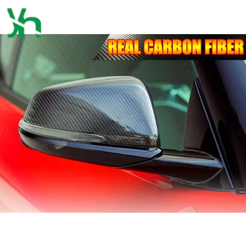 لتويوتا سوبرا A90 BMW Z4 G29 X1 F48 1 SER 2 SER ألياف الكربون الجانب مرآة الرؤية الخلفية غطاء مرآة لاصق