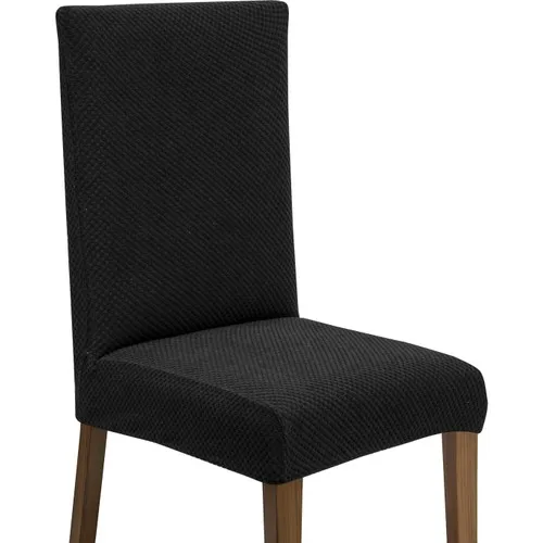 Latuda Lycra Washable Anthracite Chair Case | Chair Cover 4'lü