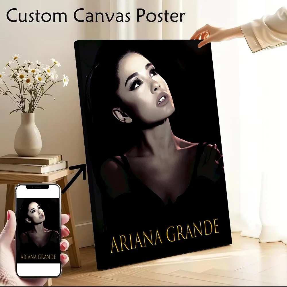 Ariana Grande Printed Canvas Poster Personalized High Quality Wall Art Paintings for Decor Living Room Decoration Bedroom Mural
