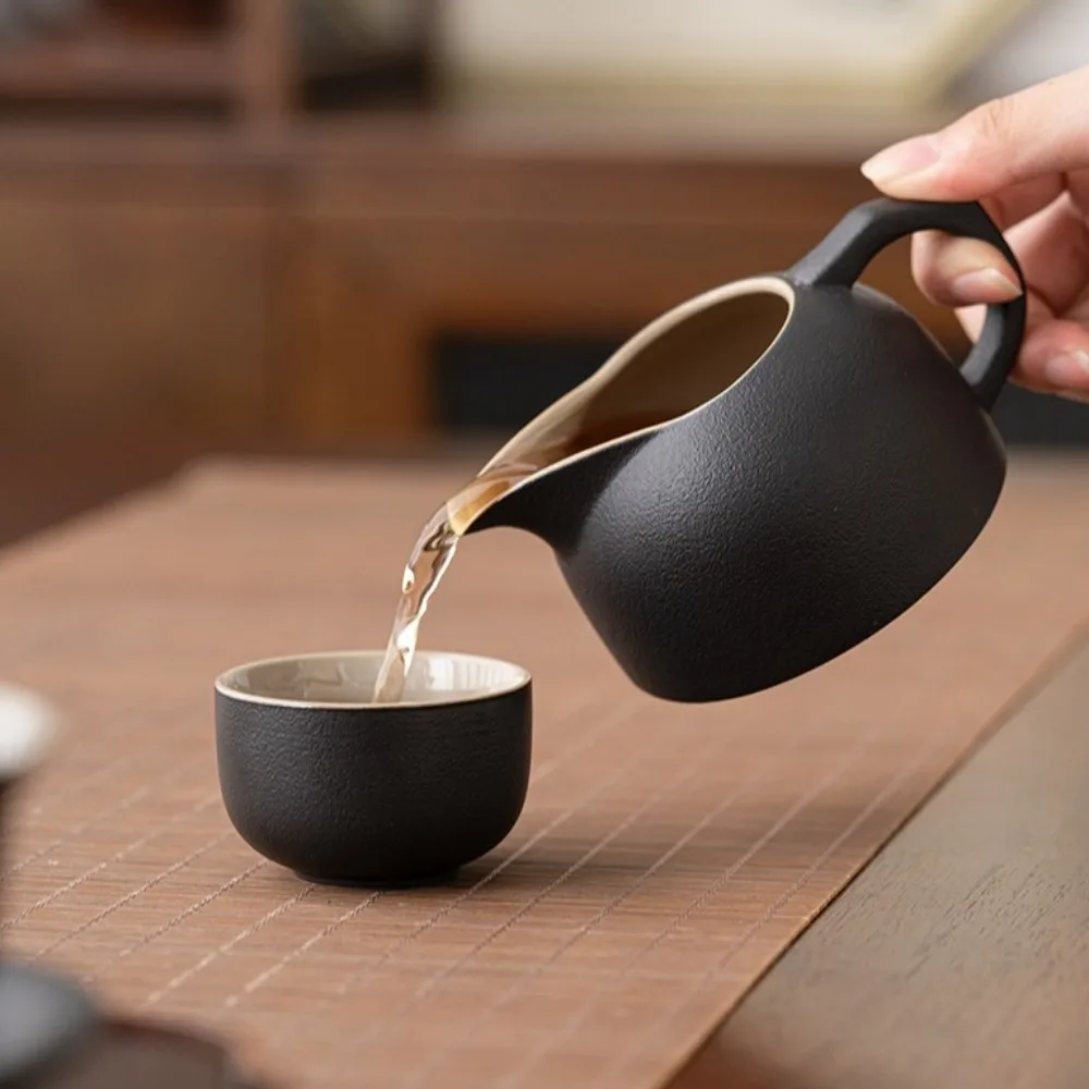 

6PCS Tea Pair Set Retro Tea Cup Heat-resistant Black Tea Bowl Luxury Chinese Single Cup Gift