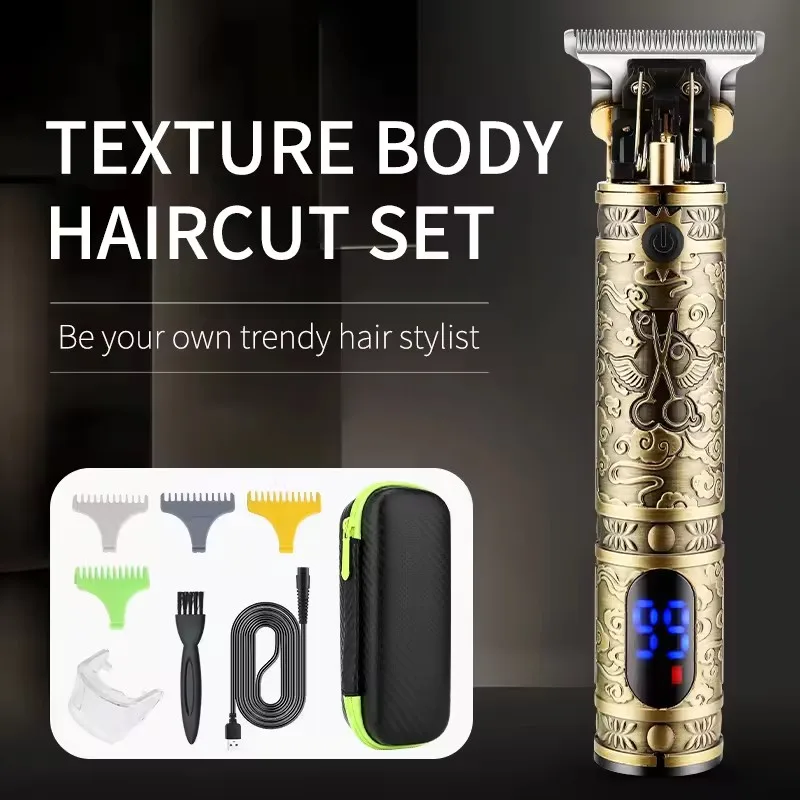 

RESUXI T9 Cordless Engraving Electric Groin and Body Hair Shaver for Balls Hair Clipper With Charging Dock Waterproof Male