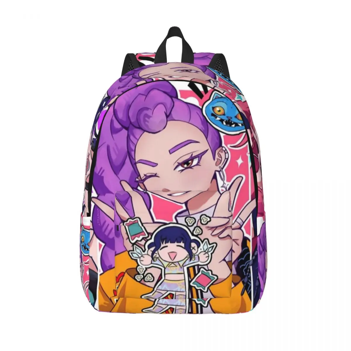 

Рюкзак HUNTRIX для мужчин и женщин, повседневный студенческий деловой рюкзак Kpop Demon Hunters, холщовые сумки для колледжа, спортивные сумки