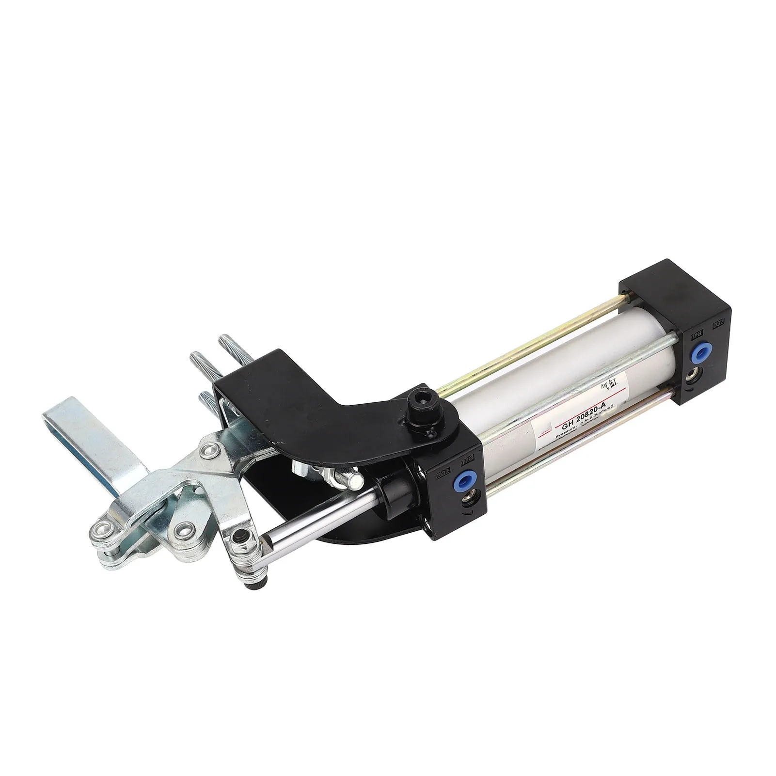 هوائي اضغط باستمرار المشبك 80 درجة افتتاح 100 كجم قوة لقط G1/8in اسطوانة تركيبات هوائية