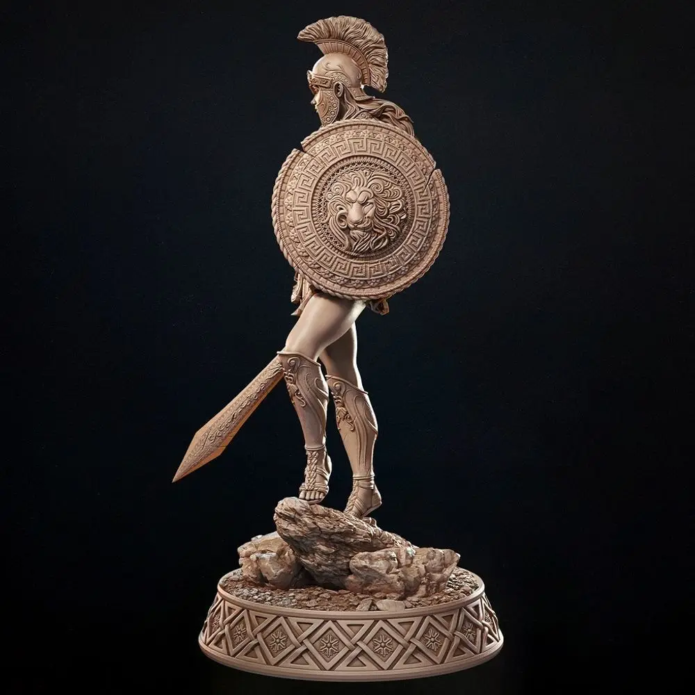 1/24 مقياس 75 مللي متر ارتفاع الراتنج الشكل الروماني امرأة المحارب تجميع أطقم منمذجة المفككة وغير مصبوغ ثلاثية الأبعاد لعبة الطباعة 1272 #4