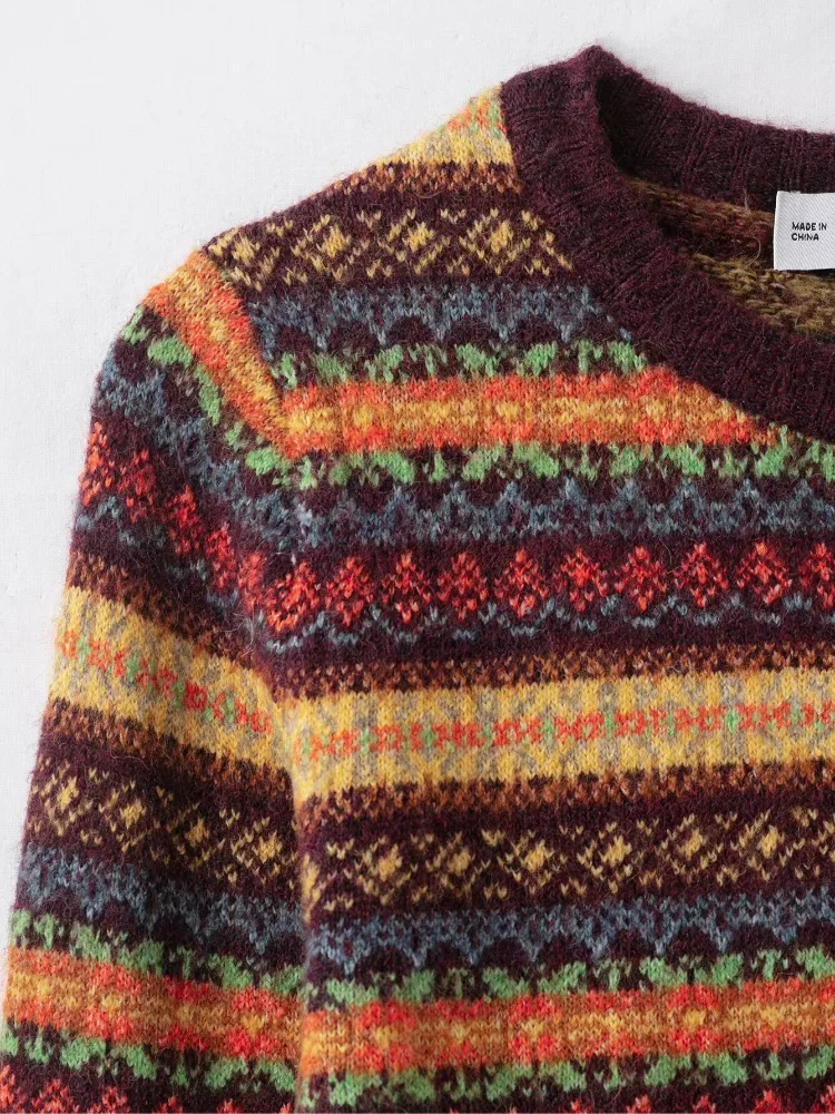 เสื้อคาร์ดิแกนถักลายทาง คอกลม แขนยาว ทรงหลวม ติดกระดุมแถวเดียว สไตล์ลำลอง สำหรับผู้หญิง ใส่ได้ทุกวัน