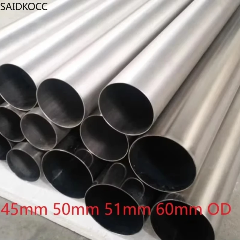 SAIDKOCC 45mm 50mm OD Gr2 titanium car exhaust pipe Ti auto vent-pipe thin-wall Automobile exhaust modified titanium alloy tube