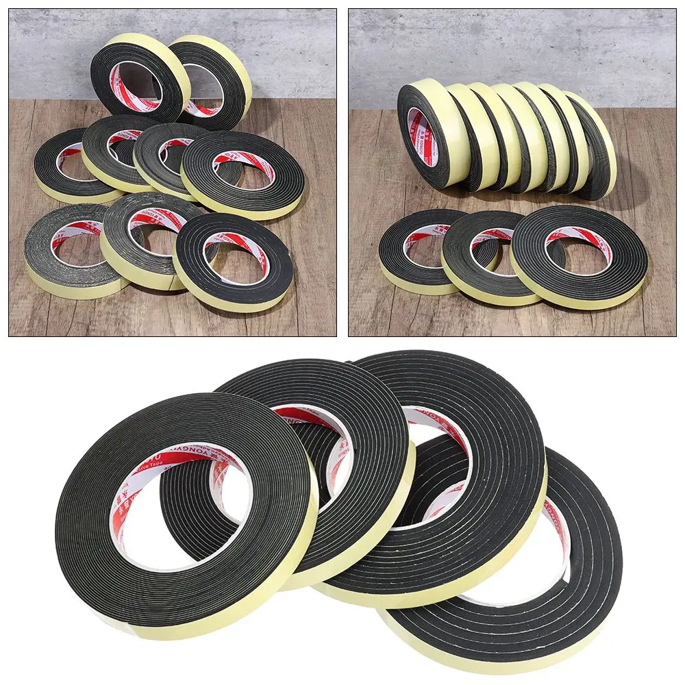 Stripping Waterproof Sound insulation Window Door Rubber Strip Tape Foam Sponge Seal Strip Single Sided Adhesive