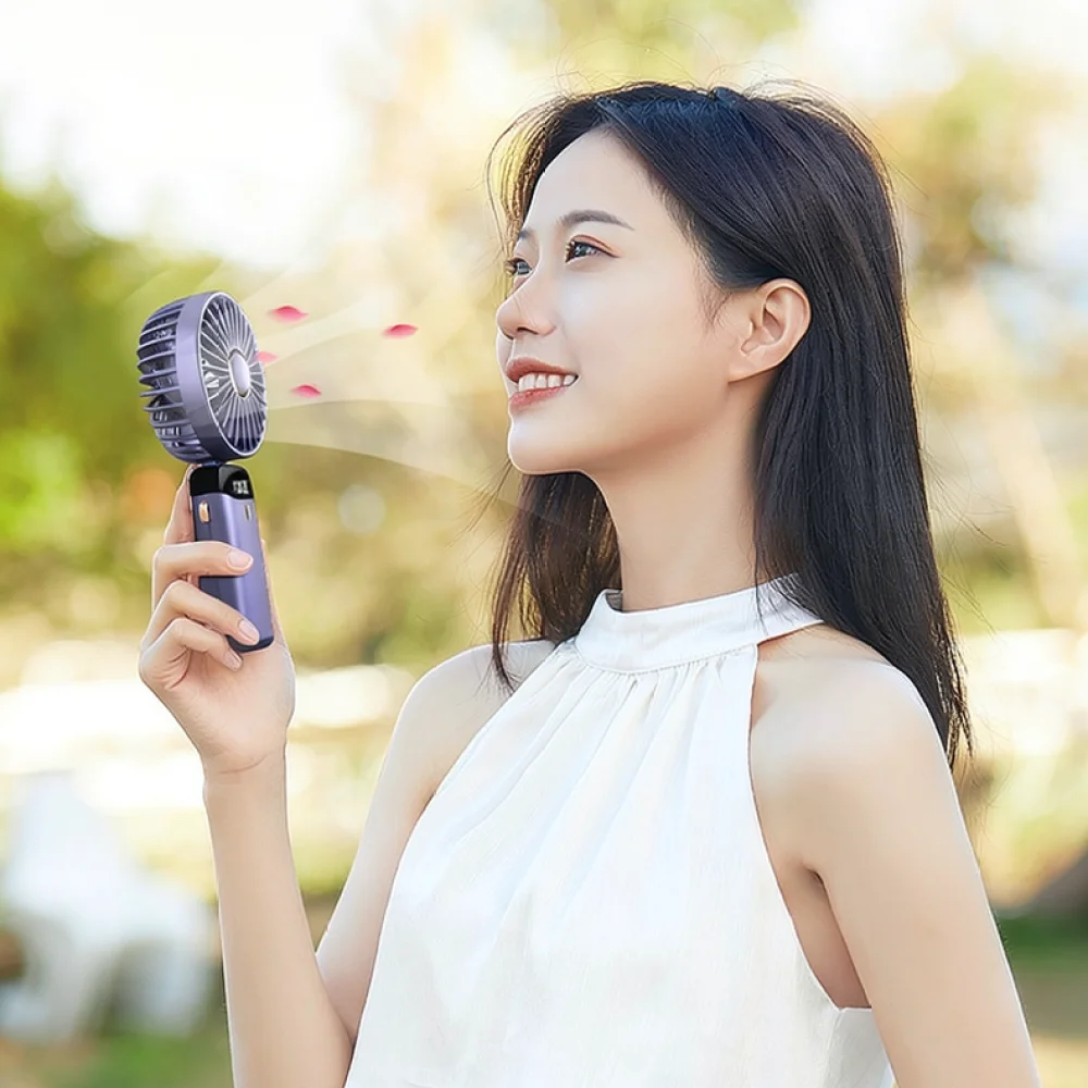 Portable N15 Neck Fan Rechargeable Handheld Desktop Cooler Digital Display 5 Speed Wind Aromatherapy Cooling Electric Tool