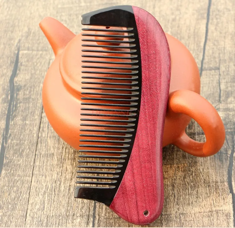 Natural violet wood comb massage comb personal care cleaning scalp wash wood comb length 12CM