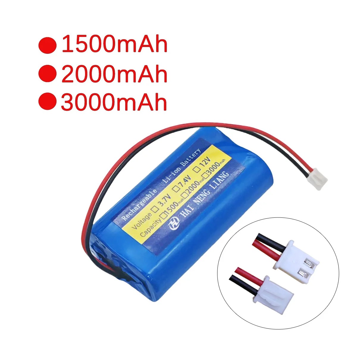 

7.4V 2S Li-ion Rechargeable Battery Truck Spare Parts Remote Control Bait Boat Spare Parts 2000mah/3000mah