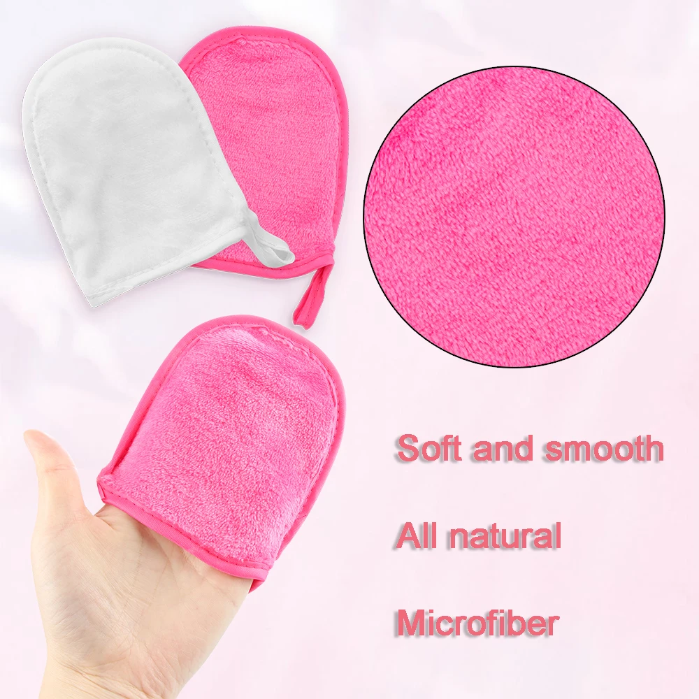 New Microfiber Facial Cloth Reusable Face Towel Cleaning Glove Women Makeup Remover Cosmetic Puff Skin Care Accessories