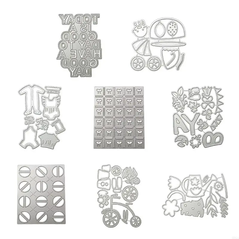 

Q0KA Baby Stroller Metal Cutting Dies Scrapbooking Stencil Card Embossing DIY Photo