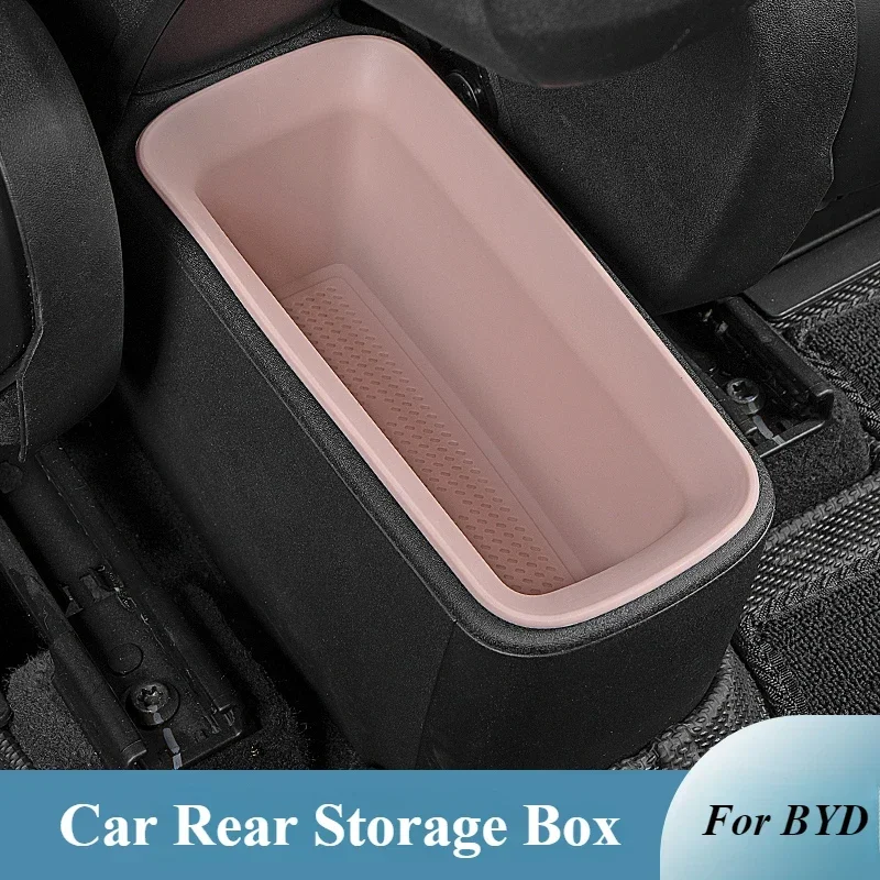 For BYD Seagull Car Rear Storage Box Layered Waterproof Dust-proof Refit Trash Box Interior Supplies Modified Auto Accessories