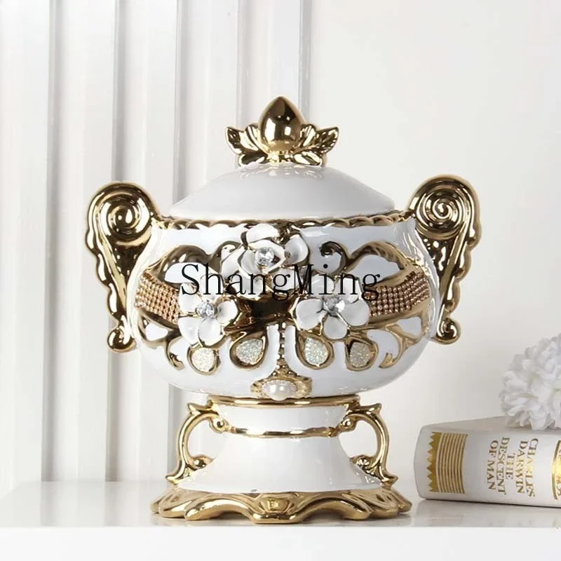 

CLL ceramic flower electroplating decal gold, vase handicraft ornament decorative ceramics