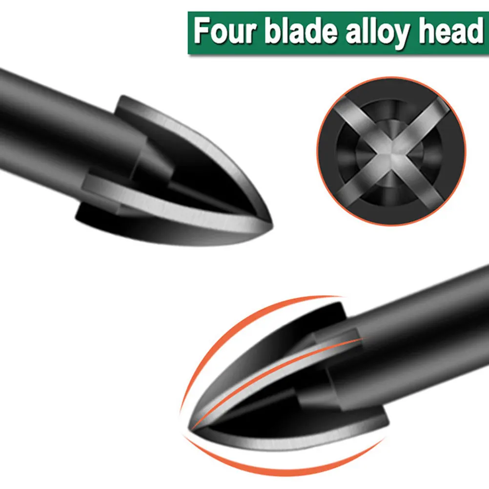 

7Pcs Hard Alloy Four Flute Drill Bits Spiral Design For Glass Ceramics Concrete Wood Hole Opener Tool Accessories